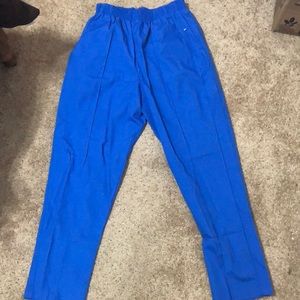 Large royal blue scrub pants